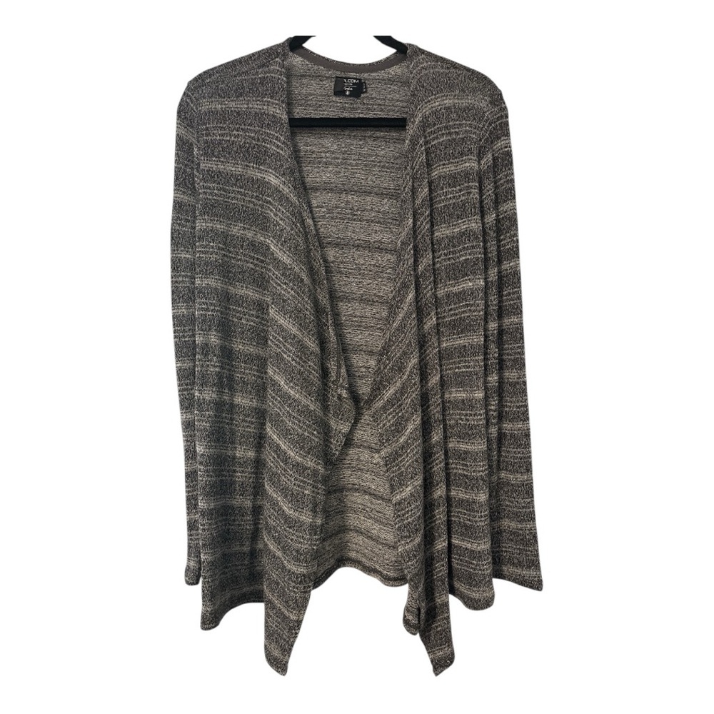 Volcom Women's Gray Striped Cardigan Size Small